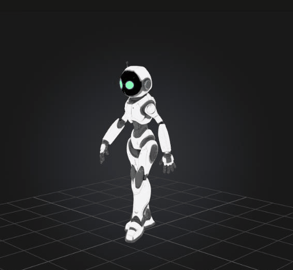 b0b-bot's first walk cycle, captured raw from the 3D viewer